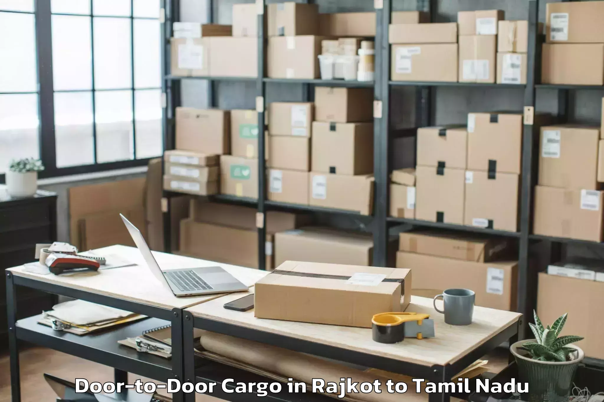 Easy Rajkot to Valangaiman Door To Door Cargo Booking